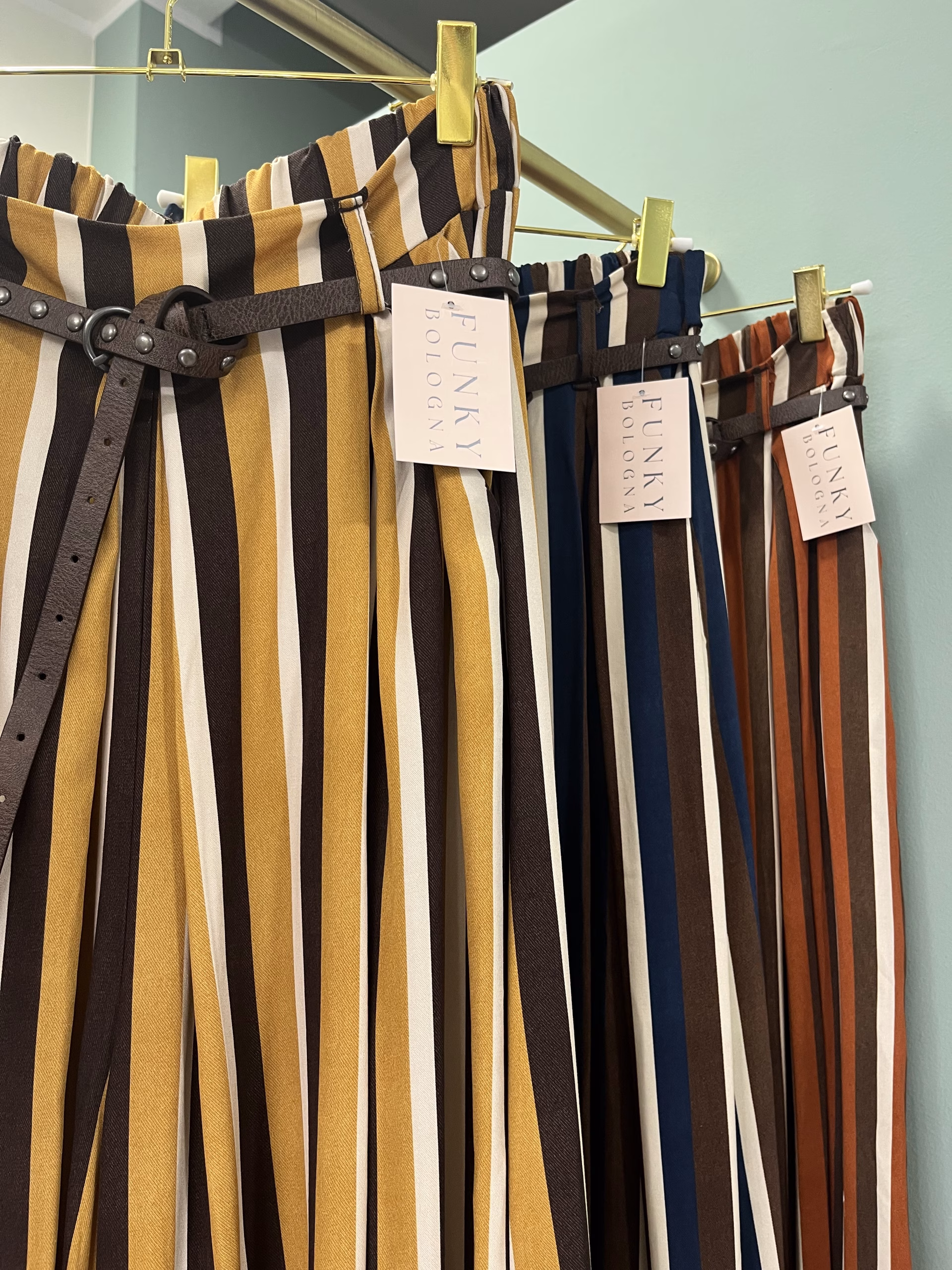 Pantalone Palazzo Extra Wide a Righe - immagine 3